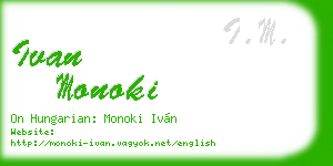 ivan monoki business card